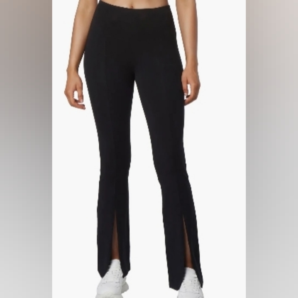 Yogalicious Lux Slit Flare,New with tags,Medium,black yoga pants